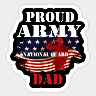 Proud Army National Guard Dad TShirt USA Patriotism Fathers Sticker